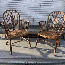 Antique Childs Windsor Chair Small Victorian Vintage Chair Beach  1870 C