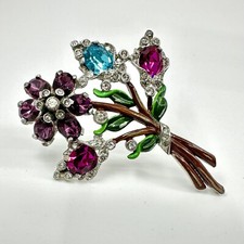 Vintage Art Deco Enamel Flower