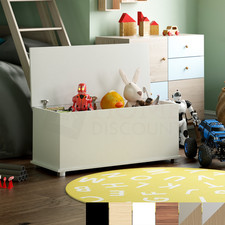Wooden Toy Box Large Storage Ottoman Kids Toys Childrens Nursery Bedroom Chest