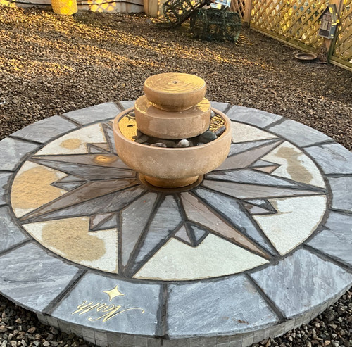 Chalfont mill stone fountain - mill,