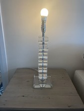 Crystal Glass Table Lamp Base. John Lewis. Used H45cmxW15cmExcellent Condition