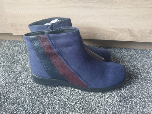 Navy suede boots flexi snug - suede,