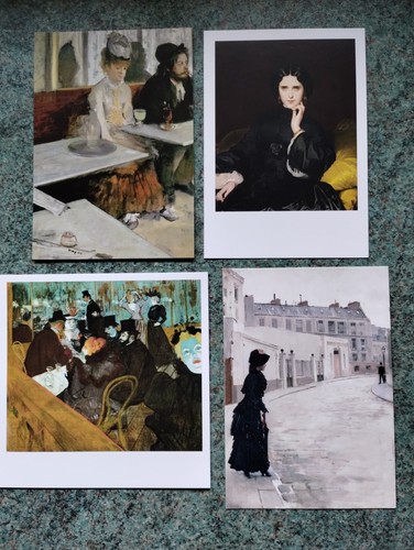 Four paris postcards musee - four,