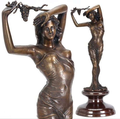 Antique woman holding grapes - holding,