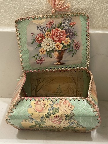 Vintage crocheted memory box - vintage,