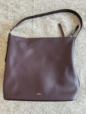 Apc Sac Vera Dark Cherry Colour Leather Grained Shoulder Bag A.P.C. Paris