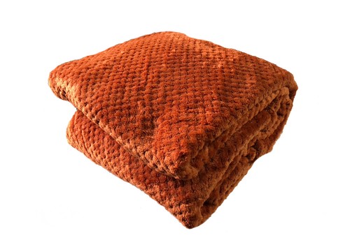 Terracotta honeycomb throw - terracotta,