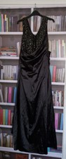 Cherlone black sparkly long party dress size UK 10 (EU 36) VGC