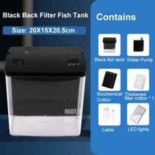 Small Fish Tank Plastic Clear Micro Landscape Desktop Aquarium For Goldfish UK