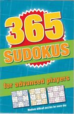 SUDOKU BOOK 365 PUZZLES FOR ADVANCED PLAYERS PAPERBACK, NEW