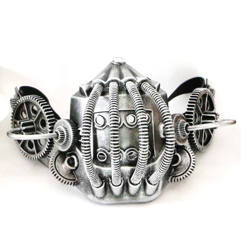 Steampunk mouth cover - mouth, silver