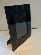 Glass Mosaic Photo Frame Artisan Made In Thailand Black Glitter 25x30cm