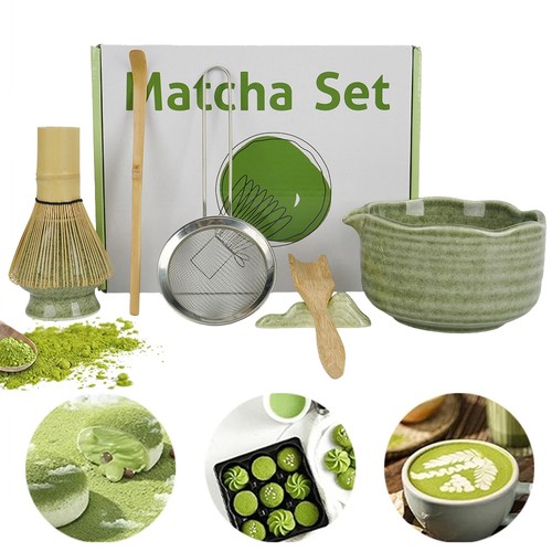 7pcs matcha whisk set with - matcha,