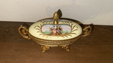 Antique hand painted trinket - hand,