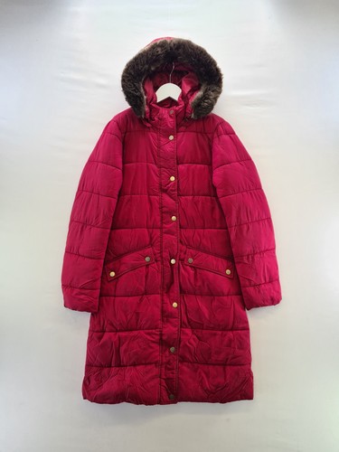 Joules quilted coat size red - coat, 8