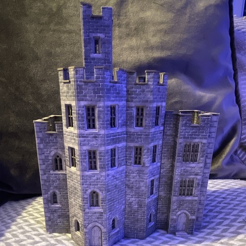 Painted grey castle fortress - grey, castle/fortress