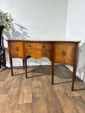Reproduction Georgian Style Serpentine Mahogany Sideboard by G.T. Rachstraw