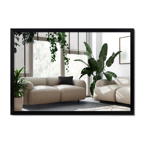 Large rectangular mirror - large, black