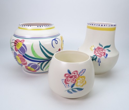Vintage poole pottery - 3x, white