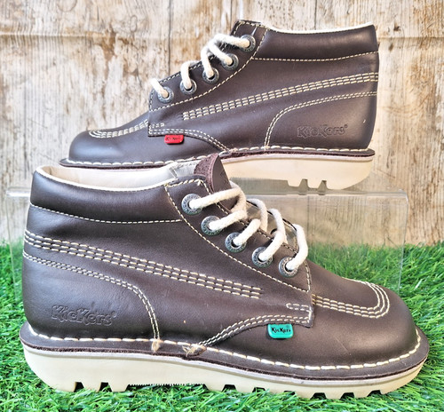 Kickers kick brown leather - kickers, hi