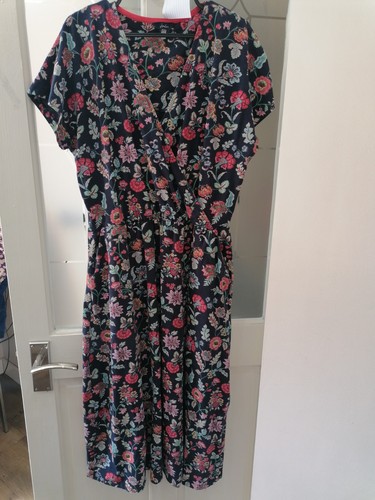 Joules navy floral flared - navy,