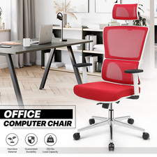 Red Mesh High Back Office Desk