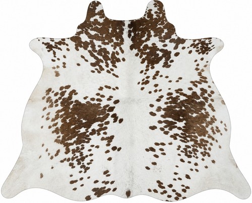 Genuine cowhide rug - rug, brown