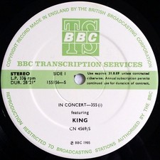 King - In Concert-355 LP 1985