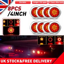 8x 4" Round 16LED Sealed Truck