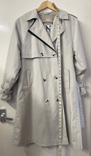 Nuage Ladies Cotton Rich Belted Longline Trench Coat, Size 8, light Beige 