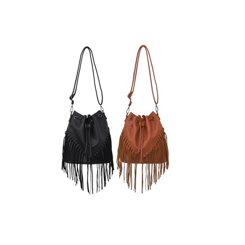 Leather bucket bag for - , women