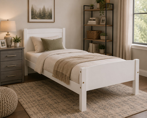 White finish 3ft single - finish,