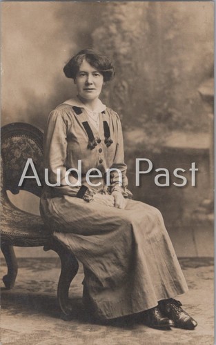 Rppc edwardian woman portrait - edwardian,