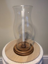 Vintage Hurricane Glass Lamp