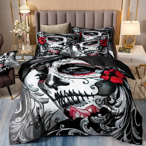 Gothic skull duvet cover set - cover,