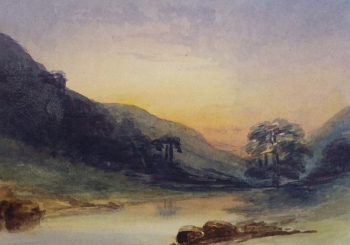Original watercolour valley - original, 'valley