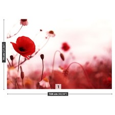 Photo wallpaper Wall mural Removable Self-adhesive Poppy Field