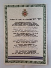 RCT Royal Corps of Transport Poem