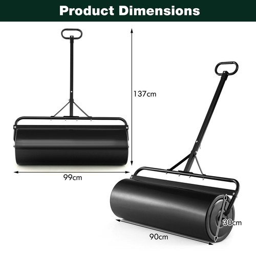 Heavy duty lawn roller - roller, black