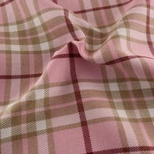 Pink Beige Tartan Fabric