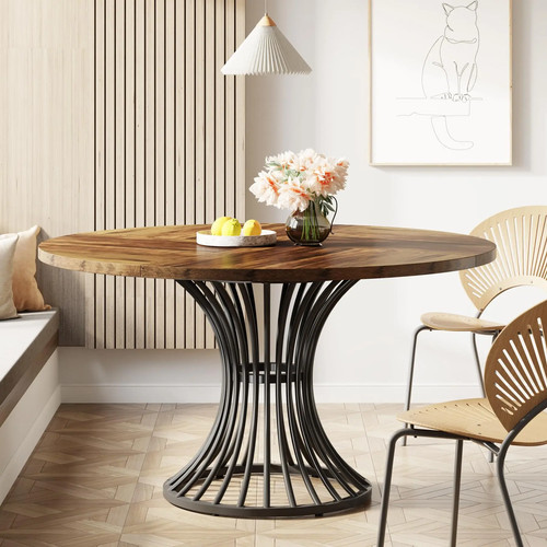 Round dining table - dining,