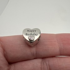 Happy Birthday Heart Charm