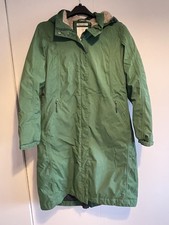 Seasalt Janelle Women's Long Green Coat UK Size 16  Waterproof warm 