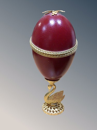 Faberge egg trinket box - egg, ruby
