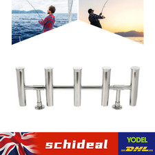 For Boat/Yacht 5 Tube Stainless Steel Marine Fishing Rod Holder Deck Mount