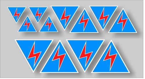 12x electric blue - electric, triangle