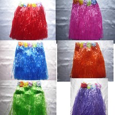 Grass Skirt Hawaiian Fancy Dress Tropical Party Garland 8 Colour Wholesale