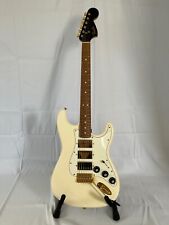 Fender Limited Mahogany Black Top Stratocaster HHH Olympic White w/Gold Hardware