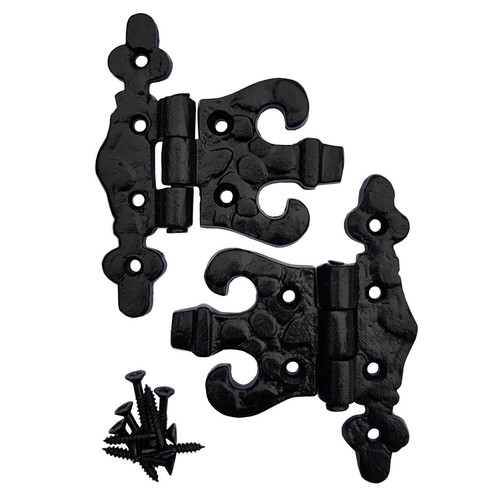 Black antique unequal - unequal, hinges