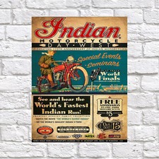 Indian Motor Cycle Retrol tin
